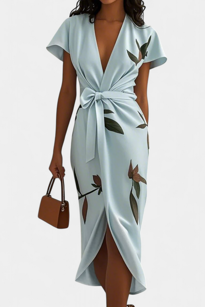 Dhalia | Vestido con Estampado de Hojas