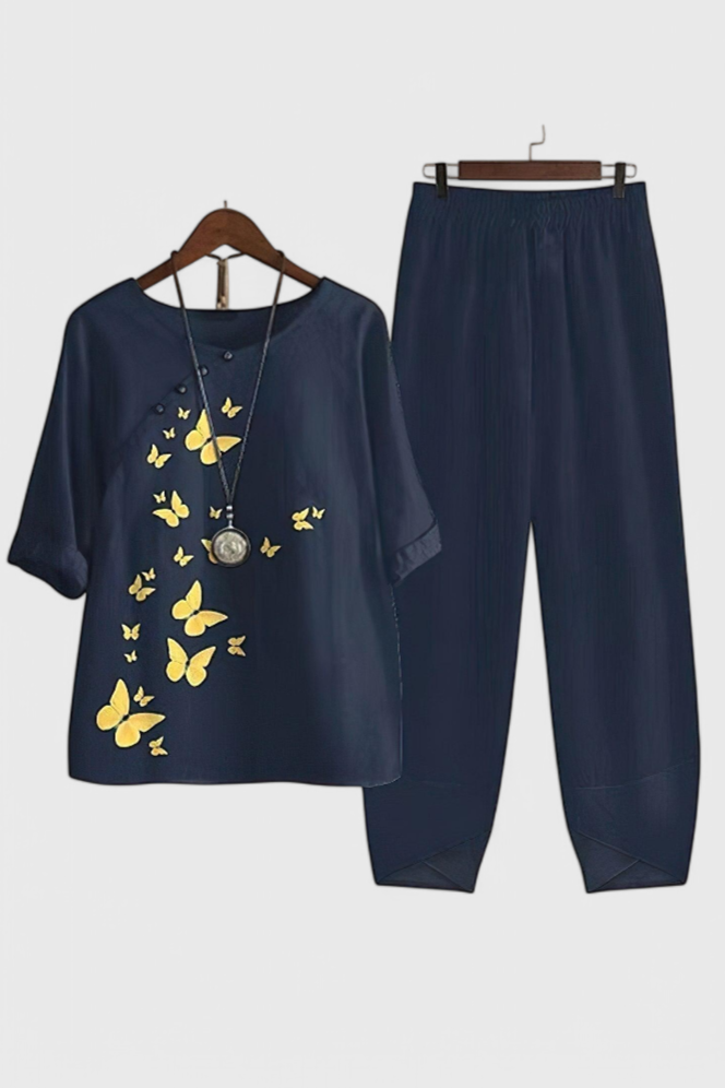 Ursula | Conjunto Chic de Camisa y Pantalón con Estilo Relajado