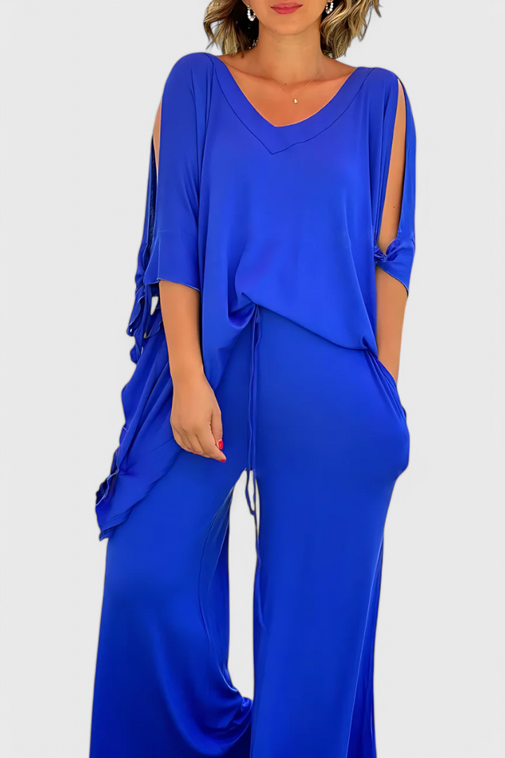 Cecilia | Conjunto de Dos Piezas con Detalle de Hombro Descubierto