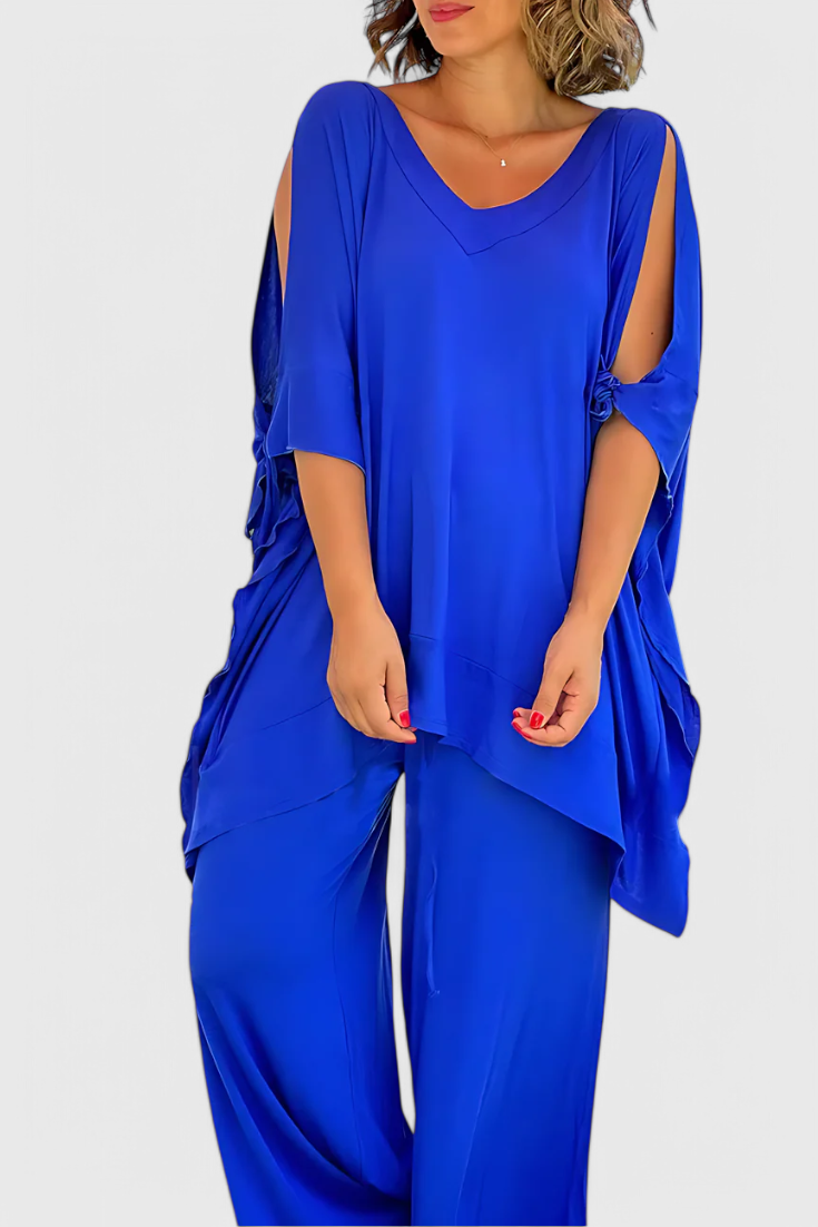 Cecilia | Conjunto de Dos Piezas con Detalle de Hombro Descubierto