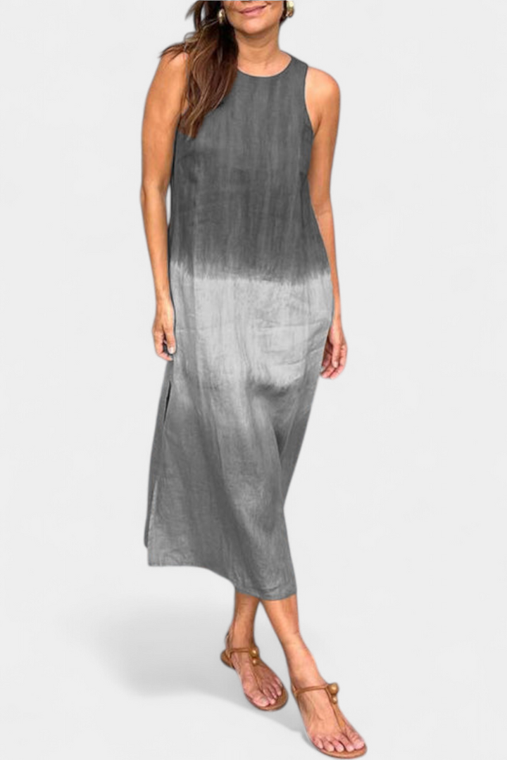 Taerra | Vestido Sin Mangas con Estilo Tie-Dye en Degradé
