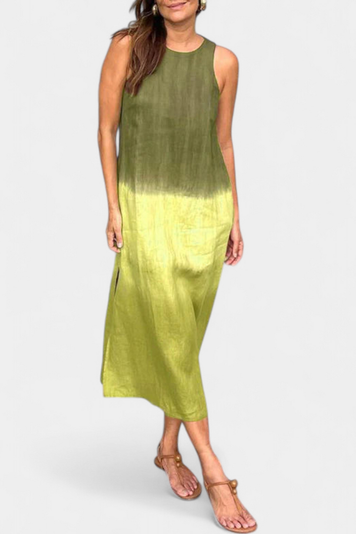 Taerra | Vestido Sin Mangas con Estilo Tie-Dye en Degradé