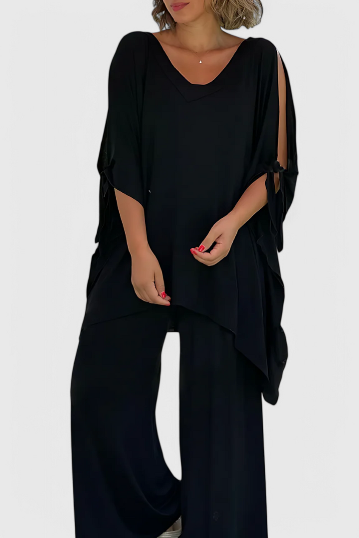 Cecilia | Conjunto de Dos Piezas con Detalle de Hombro Descubierto