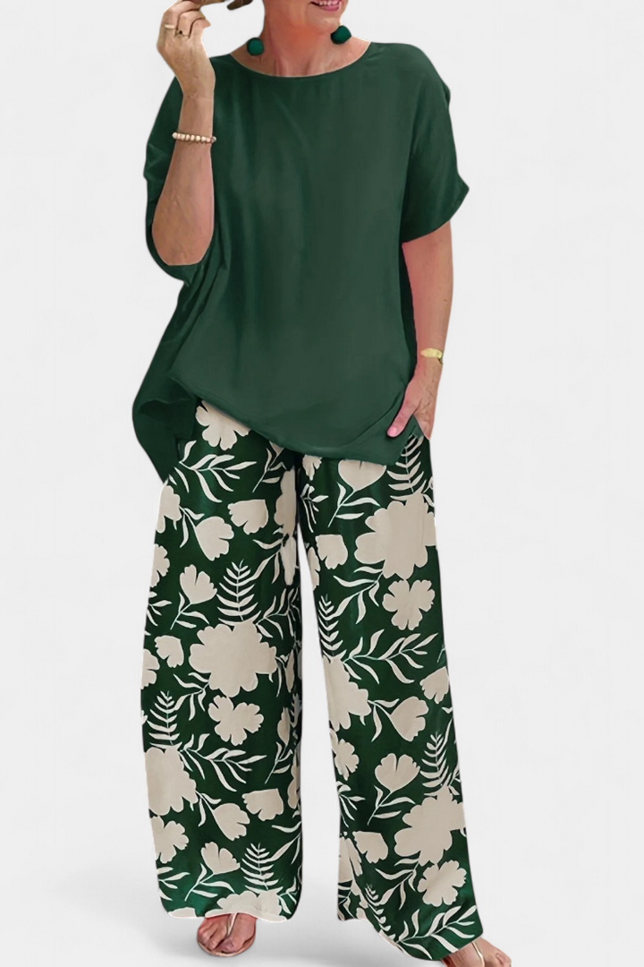 Aivy | Conjunto Floral de Dos Piezas con Toque Relajado