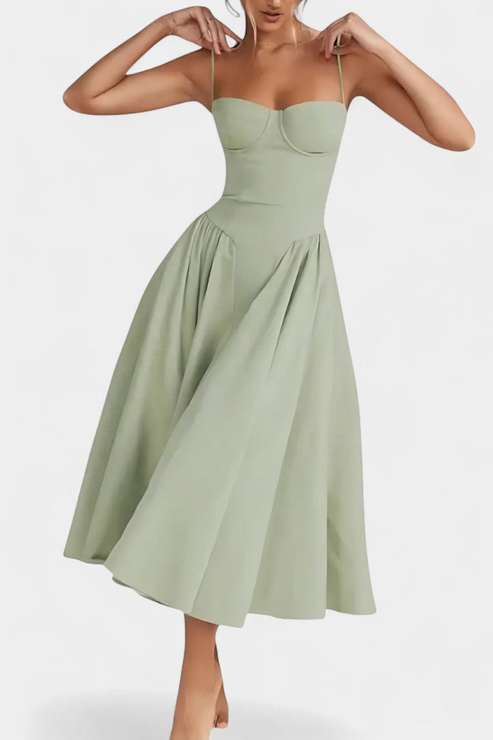 Felicity | Vestido Midi Corsé Sin Mangas