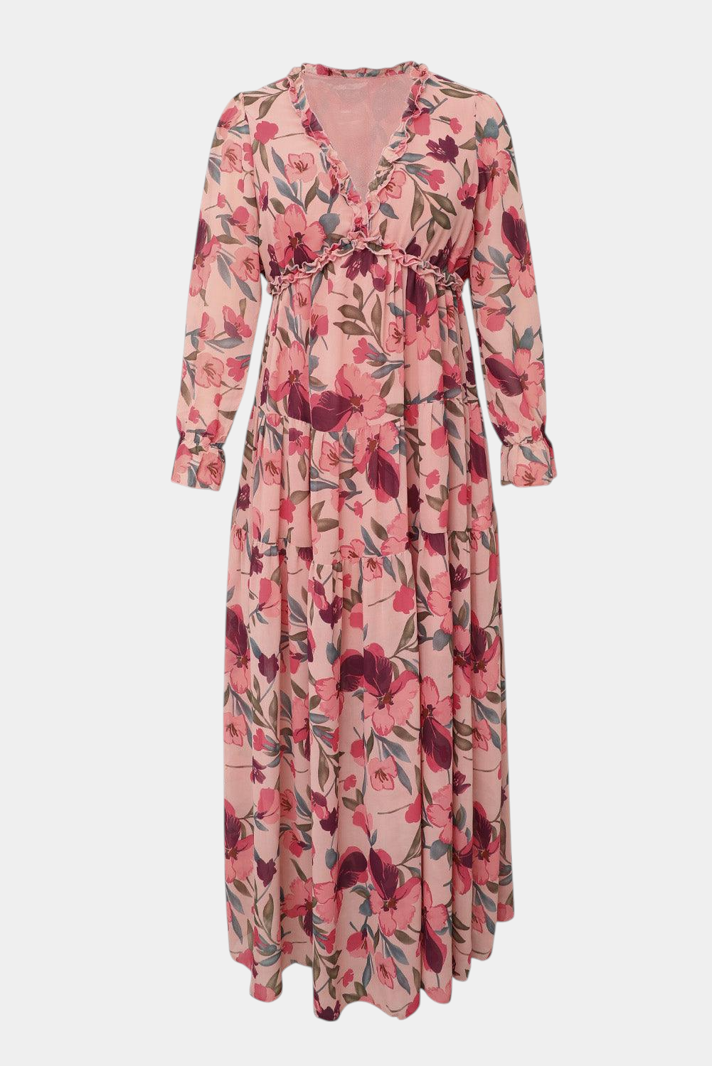 Keti | Vestido Maxi Floral de Manga Larga