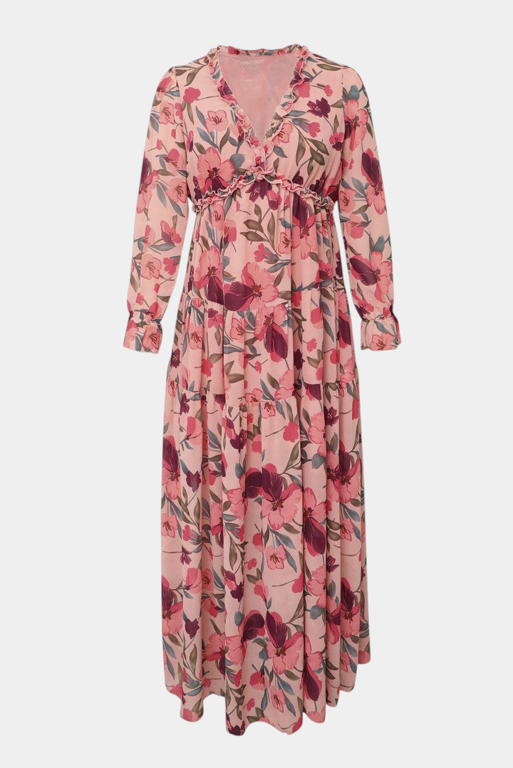 Keti | Vestido Maxi Floral de Manga Larga