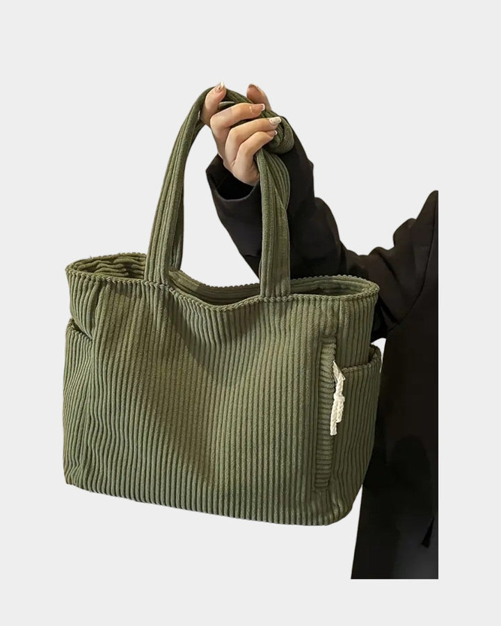 Tilda | Bolsa tote acanalada con detalle de cordón