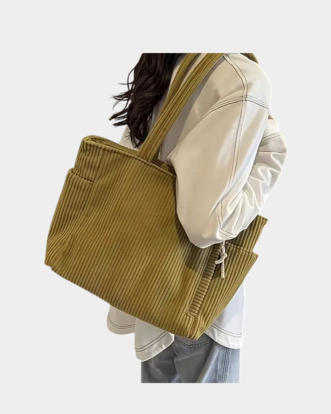 Tilda | Bolsa tote acanalada con detalle de cordón