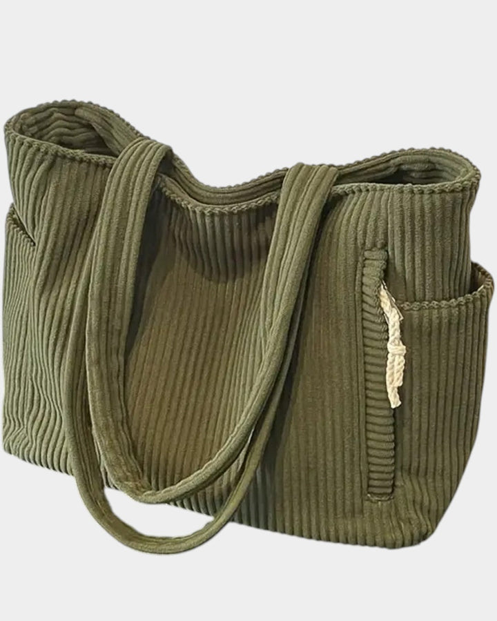 Tilda | Bolsa tote acanalada con detalle de cordón