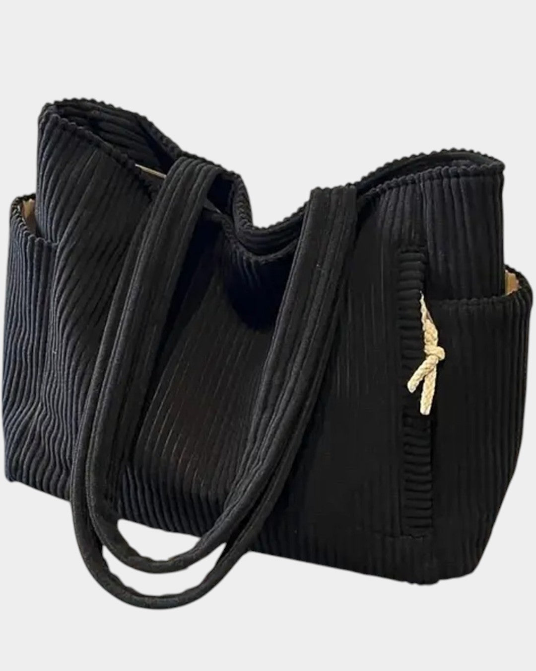 Tilda | Bolsa tote acanalada con detalle de cordón