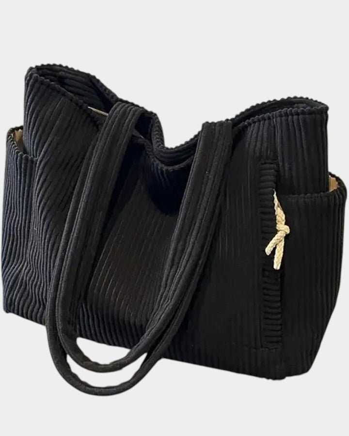 Tilda | Bolsa tote acanalada con detalle de cordón