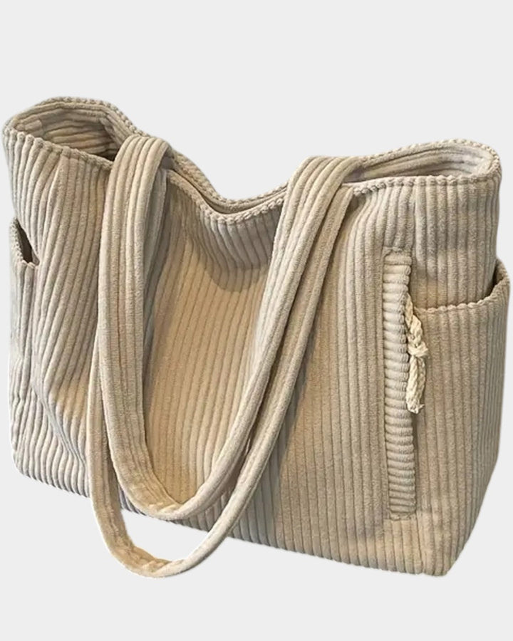 Tilda | Bolsa tote acanalada con detalle de cordón