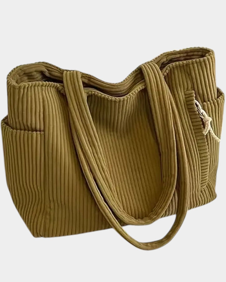 Tilda | Bolsa tote acanalada con detalle de cordón