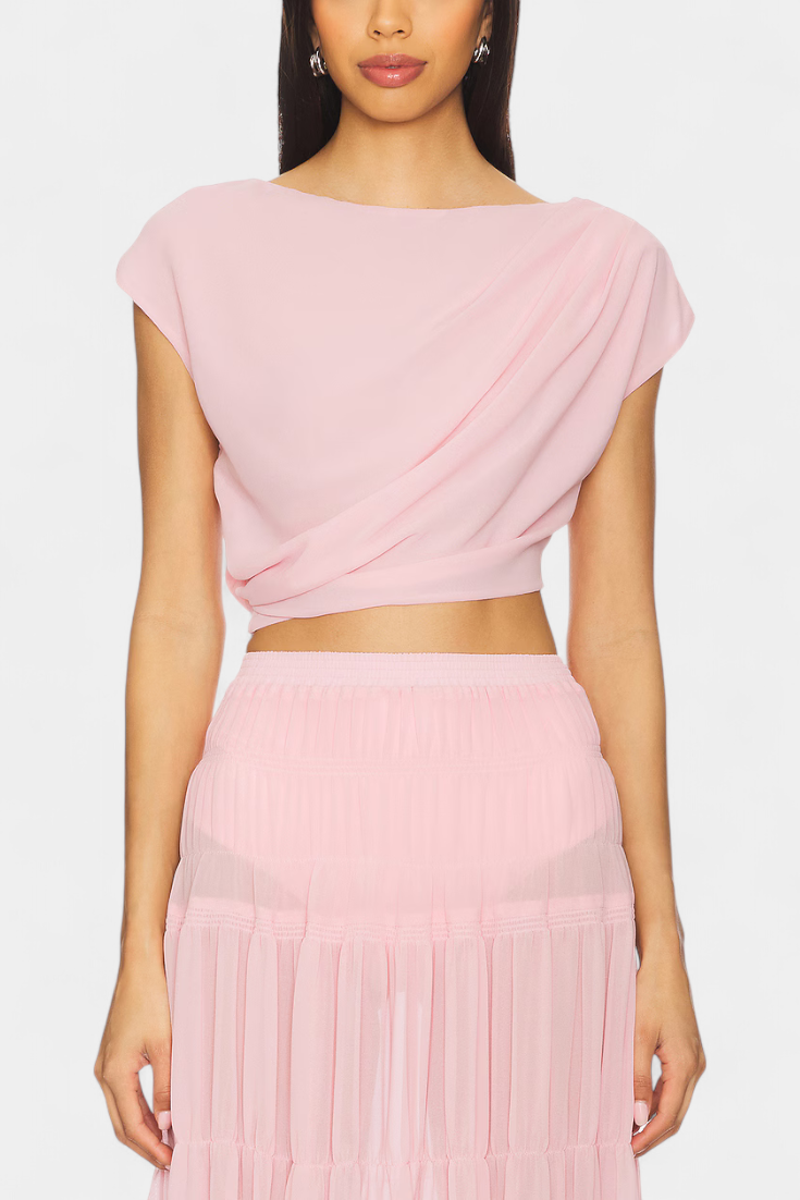 Nalia | Falda Maxi de Chifón con Cintura Elástica y Capas