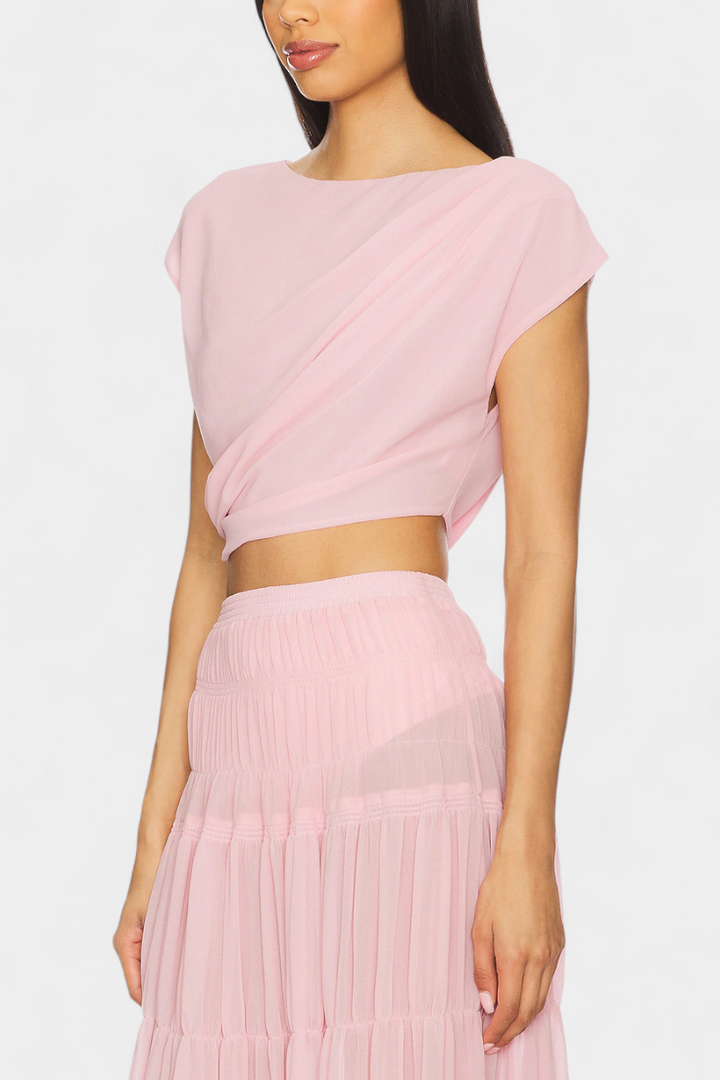 Nalia | Falda Maxi de Chifón con Cintura Elástica y Capas