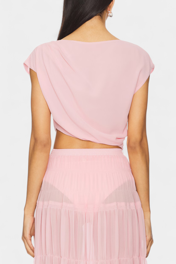 Nalia | Falda Maxi de Chifón con Cintura Elástica y Capas