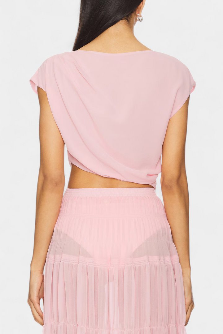 Nalia | Falda Maxi de Chifón con Cintura Elástica y Capas