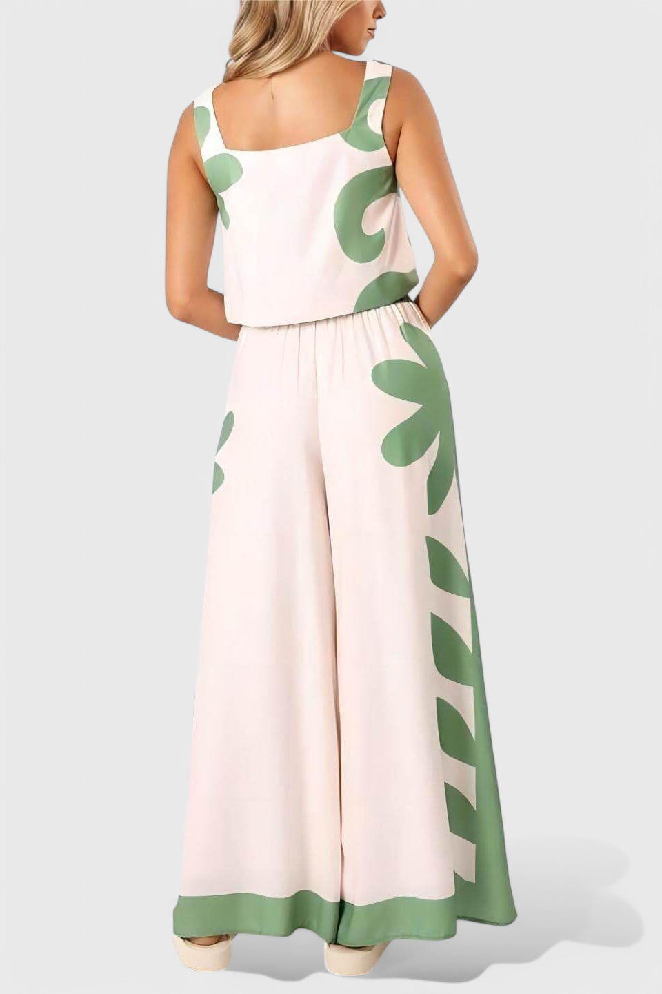 Serafina | Conjunto Sin Mangas Floral Boho