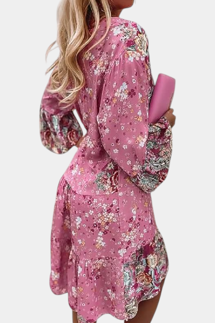 Vera | Vestido Mini A-Line Floral Boho