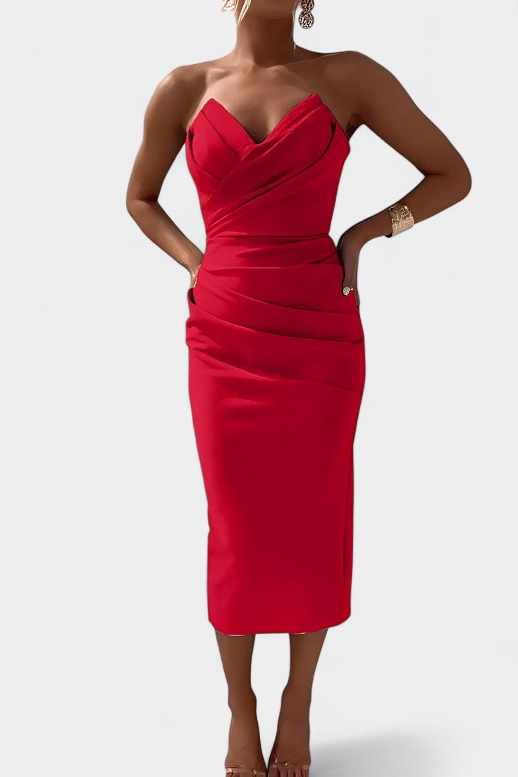 Iveta | Vestido Sin Tirantes y Sin Espalda