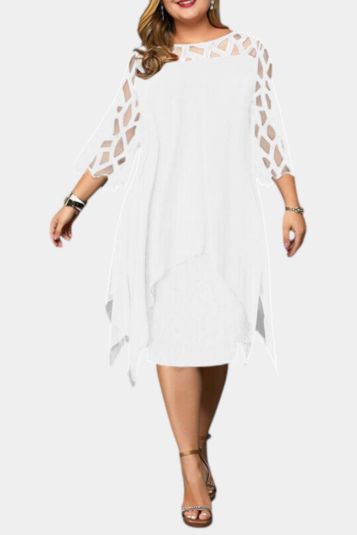 Yana | Vestido Talla Grande con Mangas de Encaje