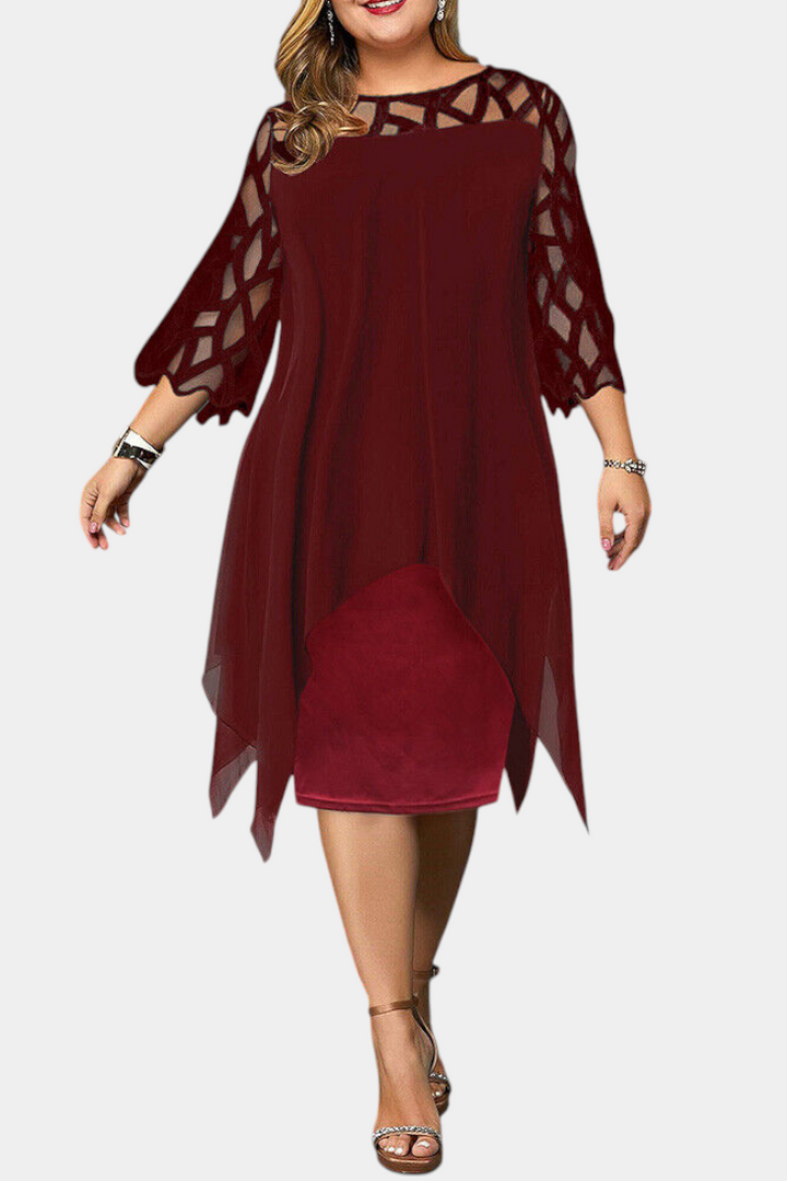 Yana | Vestido Talla Grande con Mangas de Encaje