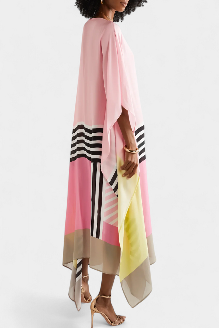 Elenora | Caftán Geométrico de Corte Amplio