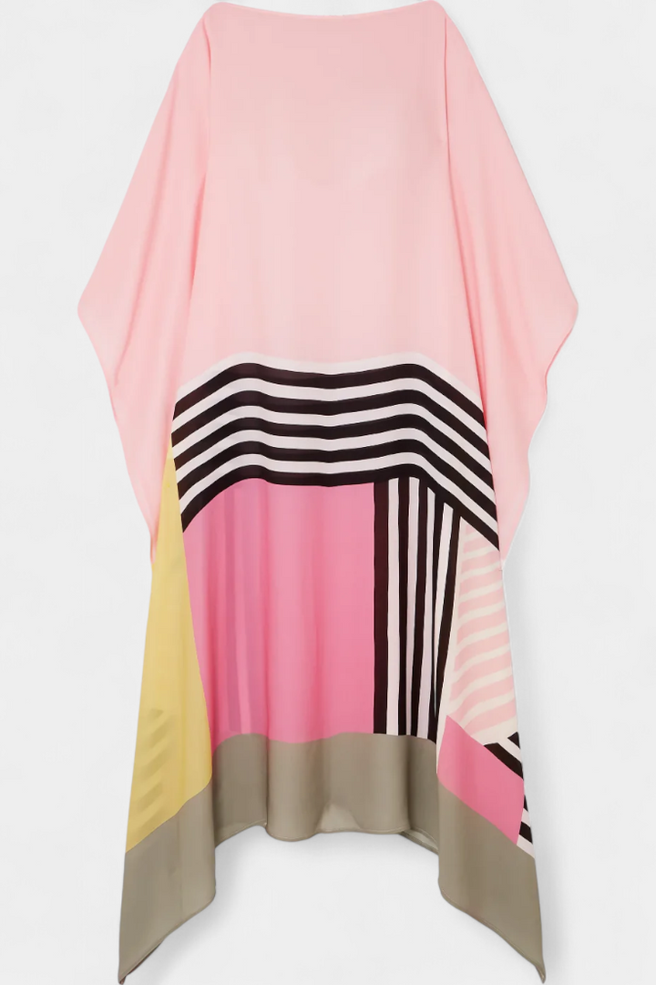 Elenora | Caftán Geométrico de Corte Amplio