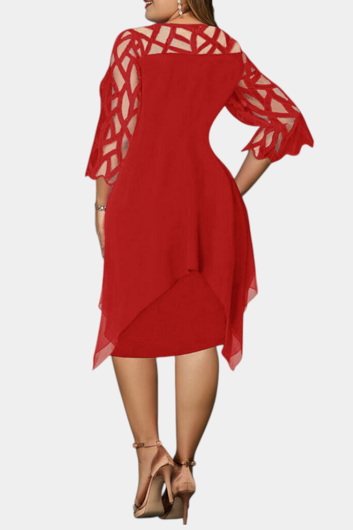 Yana | Vestido Talla Grande con Mangas de Encaje