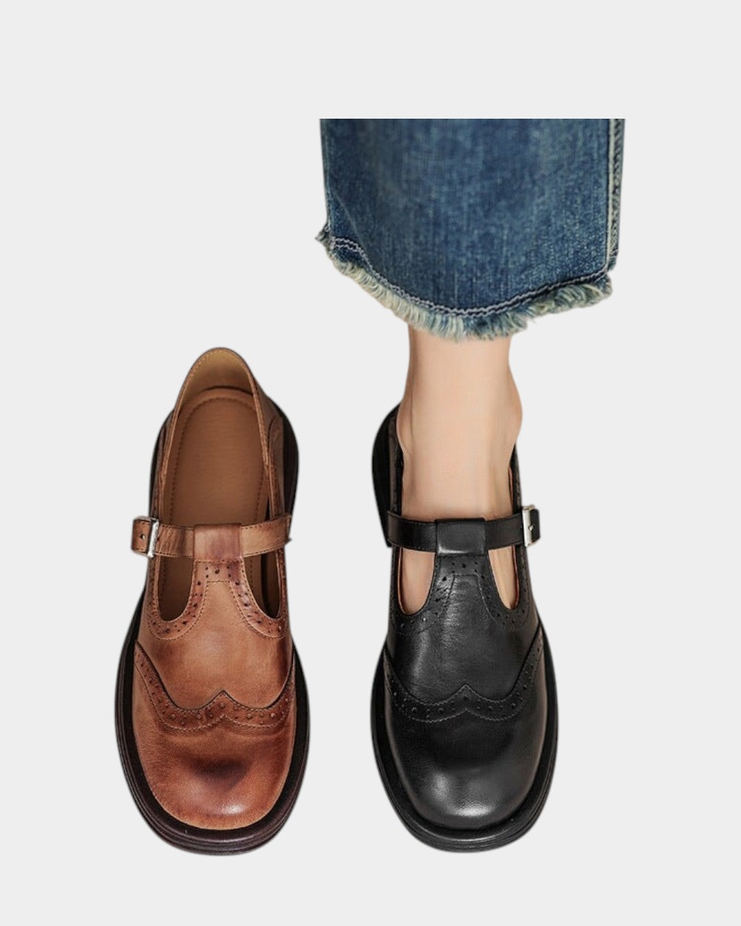 Velda | Elegantes mary janes de cuero