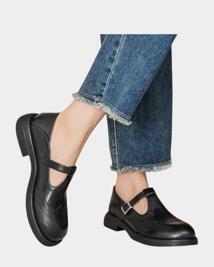 Velda | Elegantes mary janes de cuero
