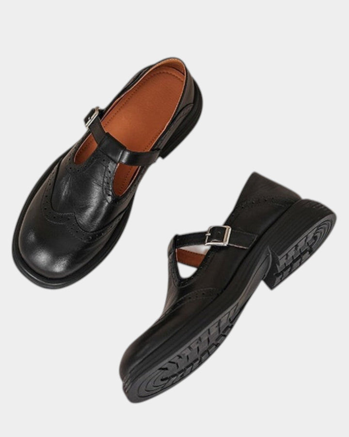 Velda | Elegantes mary janes de cuero