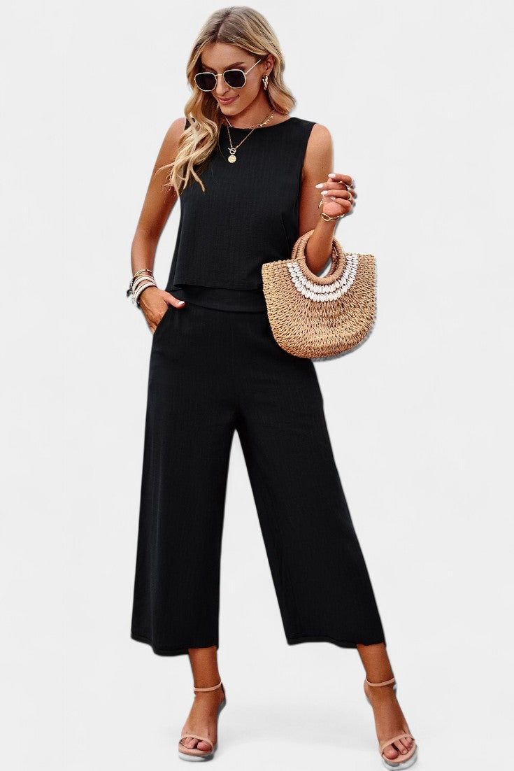 Lavinia | Conjunto de Top y Shorts Fluidos Boho