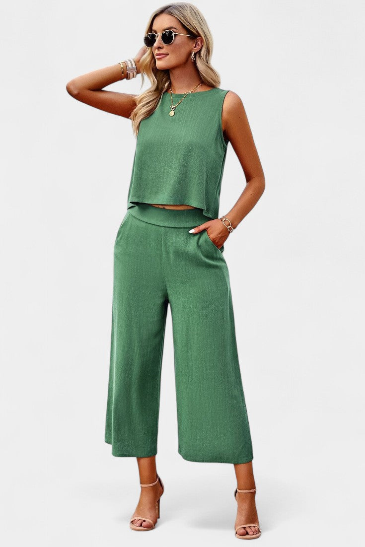 Lavinia | Conjunto de Top y Shorts Fluidos Boho