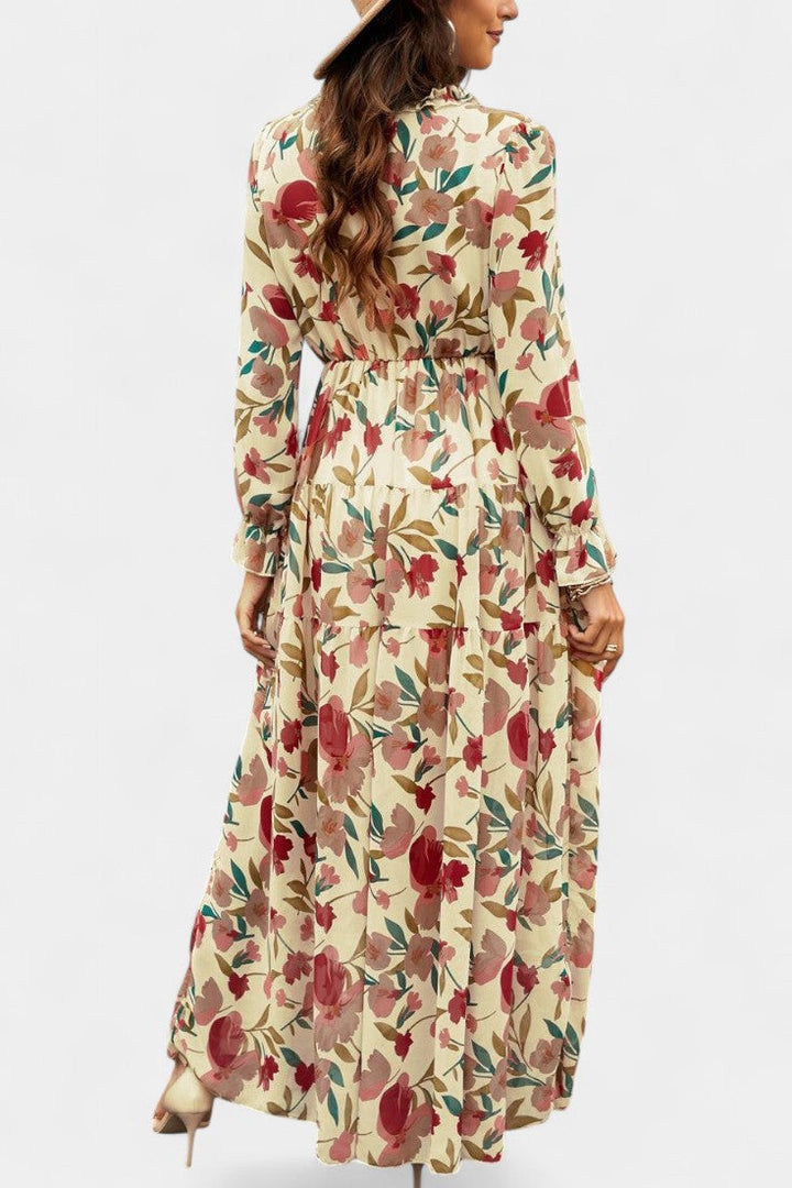 Keti | Vestido Maxi Floral de Manga Larga