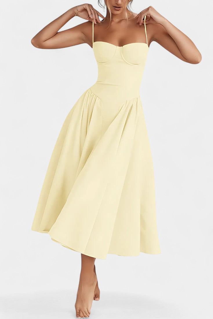 Felicity | Vestido Midi Corsé Sin Mangas