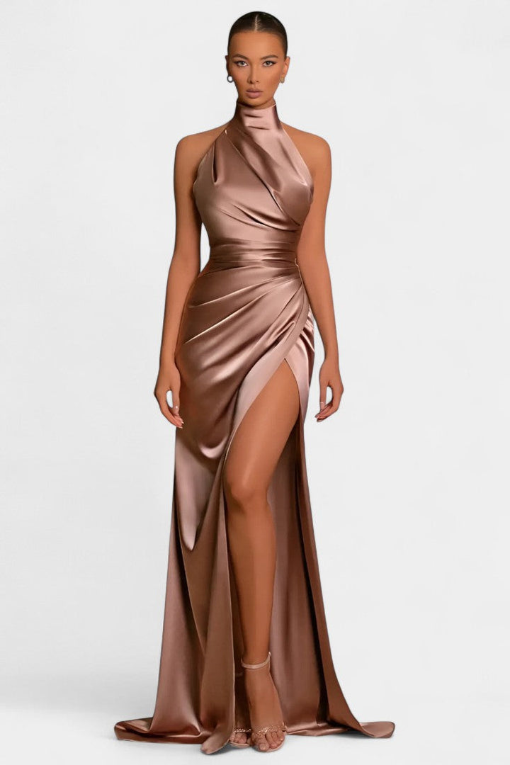 Symone | Vestido de Cuello Halter Torcido