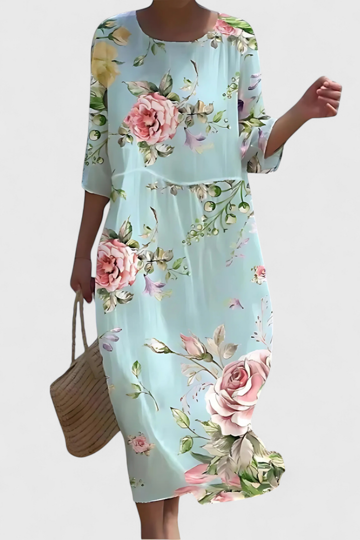 Karolina | Vestido Floral Que Favorece la Figura