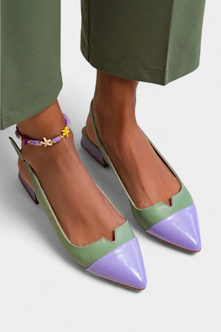 Grazia | Sandalias Coloridas con Punta Afilada y Tira Trasera