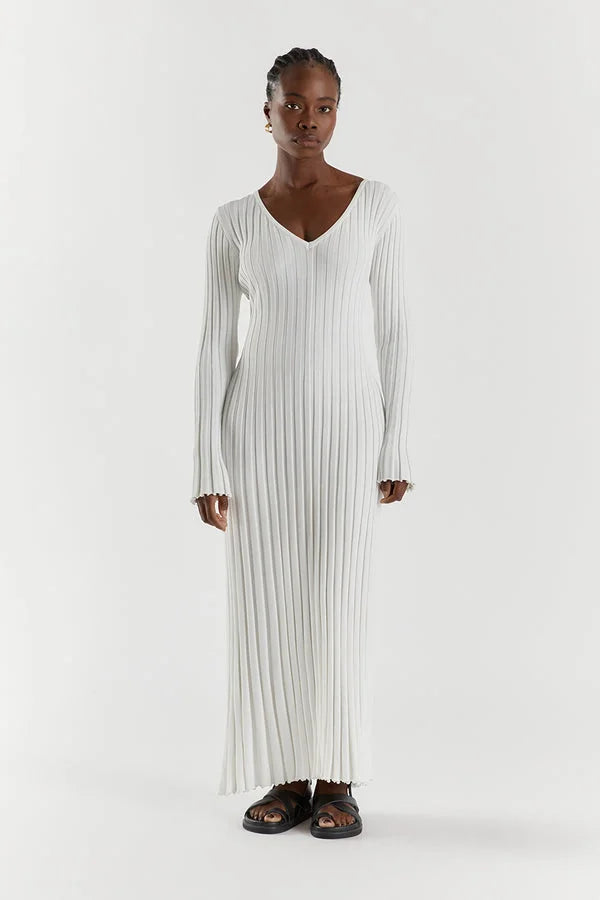 Gloria | Vestido de Punto Acanalado con Cinturón