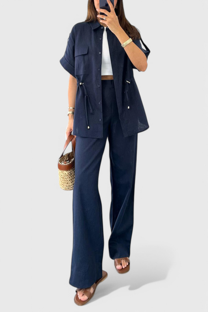 Lani | Conjunto de Camisa y Pantalones de Dos Piezas Relaxed