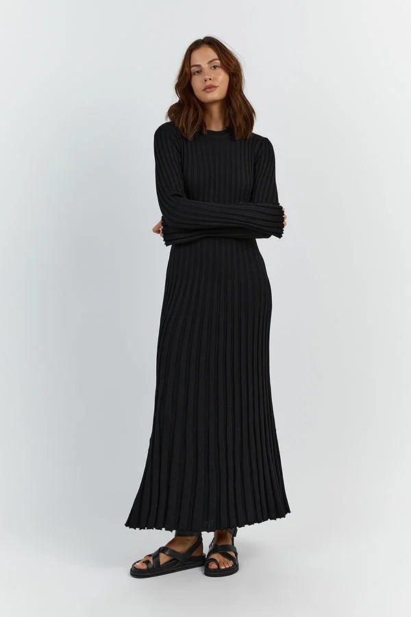 Gloria | Vestido de Punto Acanalado con Cinturón