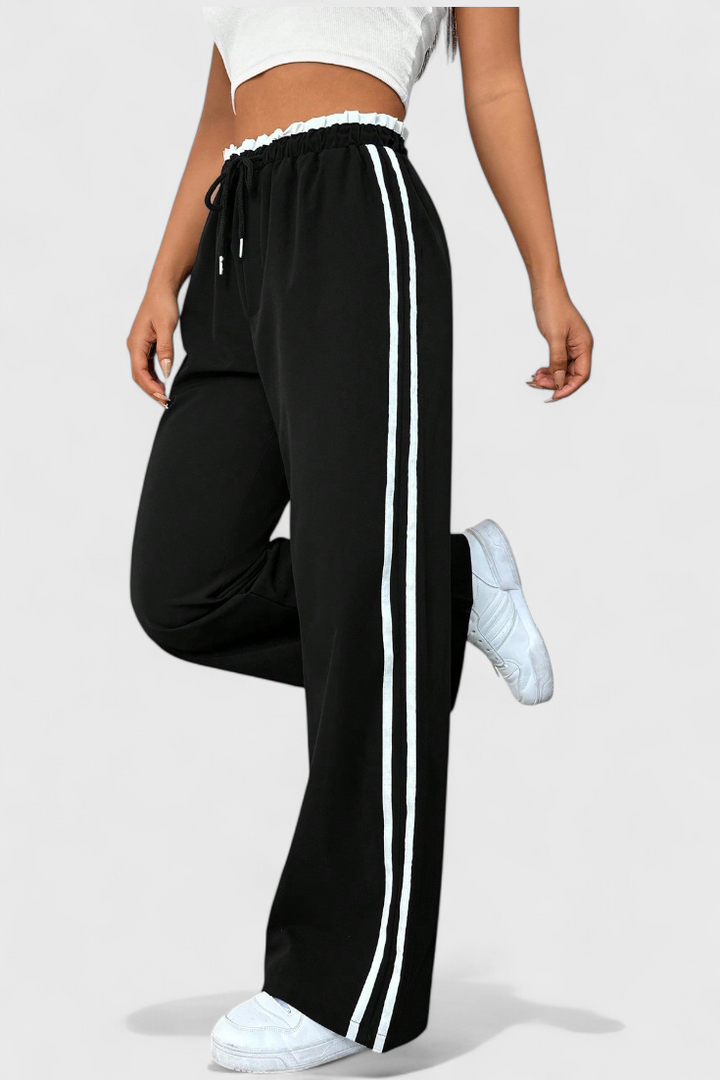 Alanys | Pantalón Deportivo de Pierna Ancha con Detalle Lateral