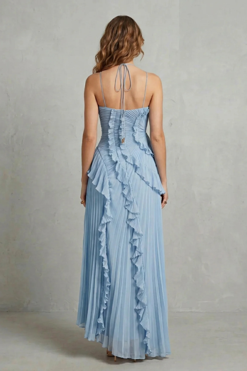 Lavirea | Vestido de un hombro – Pliegues esculpidos