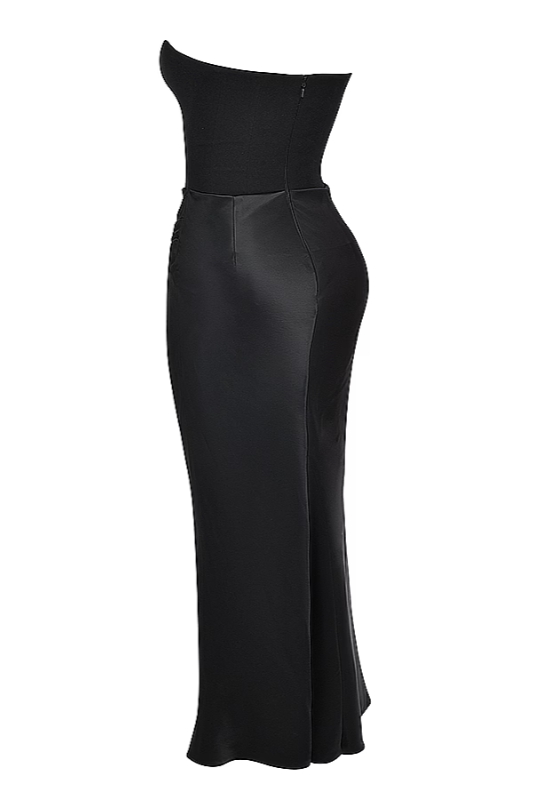 Emily | Vestido Maxi Drapado Sin Tirantes