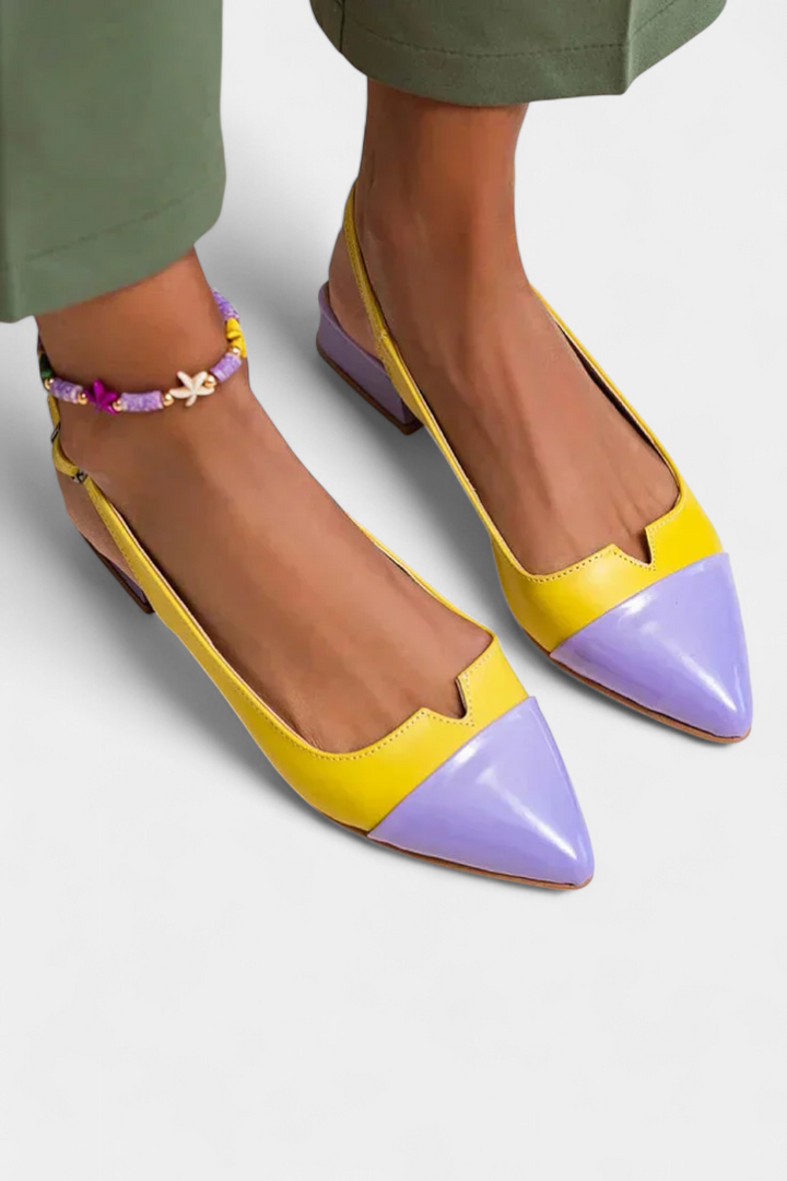 Grazia | Sandalias Coloridas con Punta Afilada y Tira Trasera