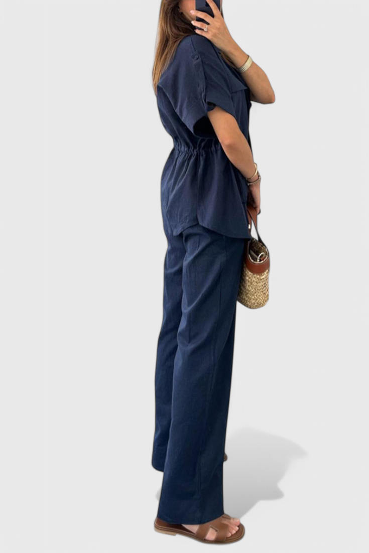 Lani | Conjunto de Camisa y Pantalones de Dos Piezas Relaxed