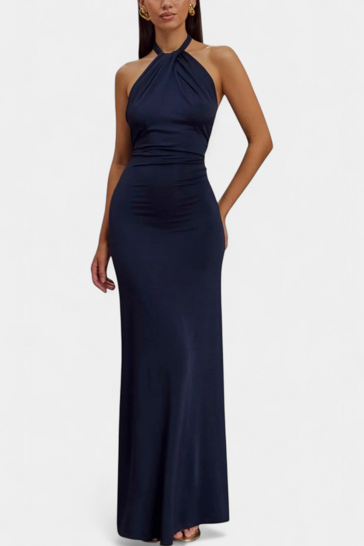 Trinity | Vestido Halter Ajustado con Espalda Fruncida
