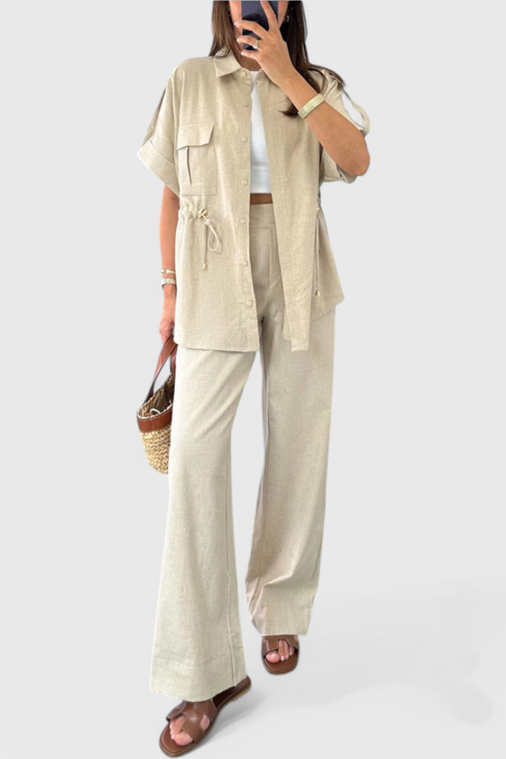 Lani | Conjunto de Camisa y Pantalones de Dos Piezas Relaxed